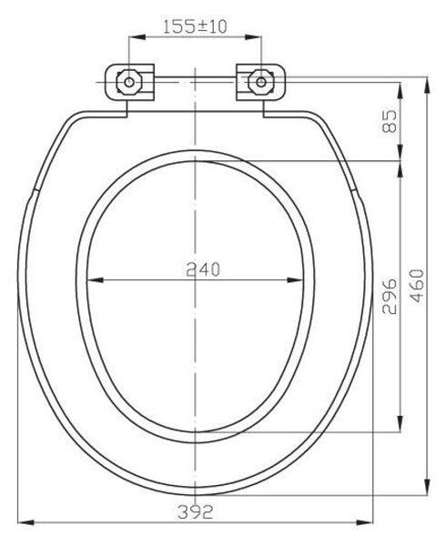 Aqualine Aqualine, scaun WC HELENA, alb, 3550