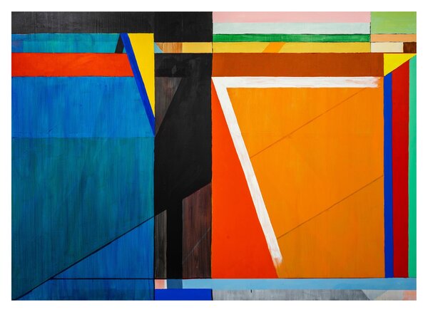 Tablou pe sticlă - Geometrie (70x50 cm)