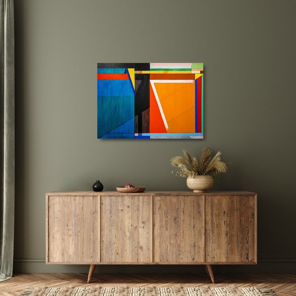 Tablou pe sticlă - Geometrie (70x50 cm)