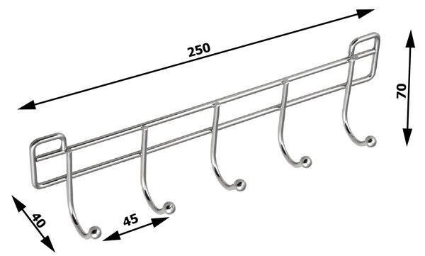 Aqualine Aqualine, carlig Chrome LINE 5, crom, 37055