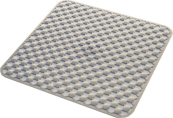 Aqualine Aqualine, covoraș de duș GEO 53x53cm cu tratament anti-alunecare, cauciuc, bej, 97535303