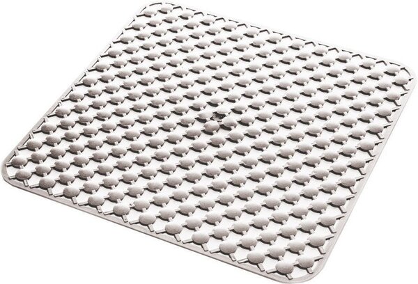 Aqualine Aqualine, covoraș de duș GEO 53x53cm cu tratament anti-alunecare, cauciuc. alb, 97535302