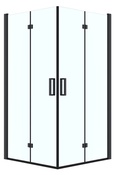 Oltens Byske cabină de duș 90x90 cm pătrat negru mat/sticlă transparentă 20002300