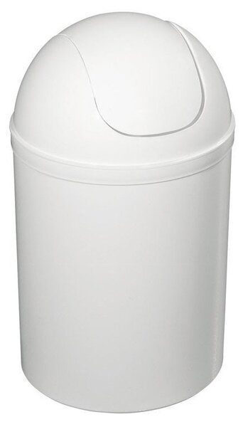 Aqualine Aqualine, Coș de gunoi cu balamale, 5 l, plastic, alb, 20309
