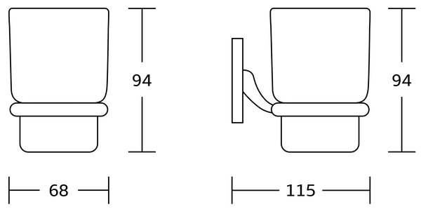 Aqualine Aqualine, cană RUMBA, pahar de lapte, RB104