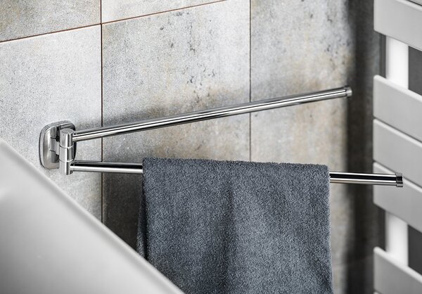 Aqualine Aqualine, RUMBA suport prosop pivotant dublu 450 mm, crom, RB121