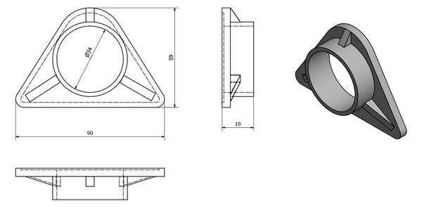 Aqualine Aqualine, Covoraș de plastic sub chiuvetă, PKD6210