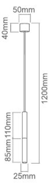 Open Design Slimi lampă suspendată 1x3.5 W negru-aur roz OR80827
