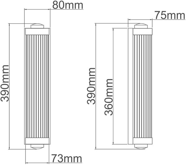 Open Design Fumi lampă de perete 2x8 W transparent-auriu OR84481