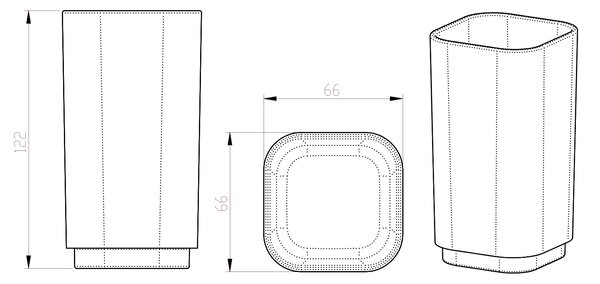 Aqualine Aqualine, ceașcă în picioare SEVENTY, gri, 639808