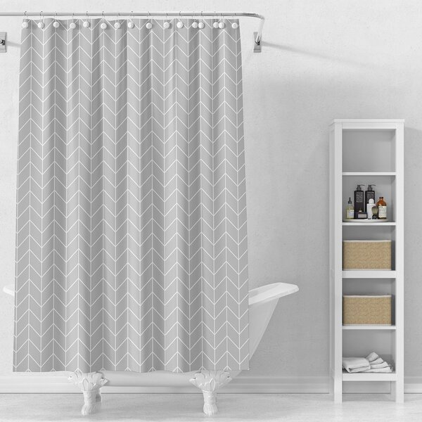 Aqualine Aqualine, perdea de dus 180x180 cm, vinil, gri, geometrie, ZV032