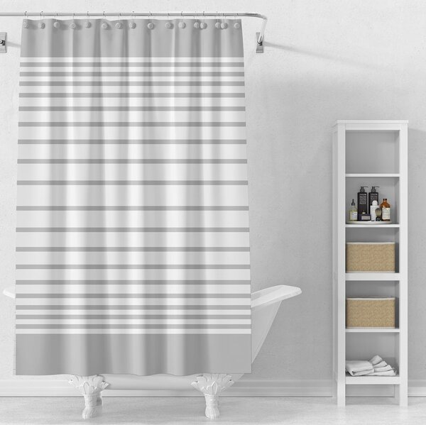 Aqualine Aqualine, perdea de dus 180x180cm, vinil, alb/albastru/negru, ZV033