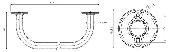 Aqualine Aqualine, uscator fix 50cm, alb, 8010