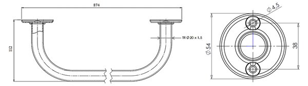 Aqualine Aqualine, uscator fix 80cm, alb, 8013