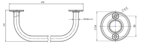 Aqualine Aqualine, uscator fix 60cm, alb, 8011