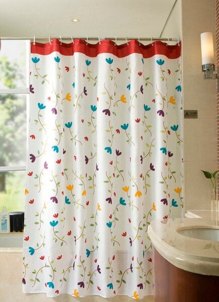 Aqualine Aqualine, perdea de dus 180x200cm, poliester, inflorat, ZP007