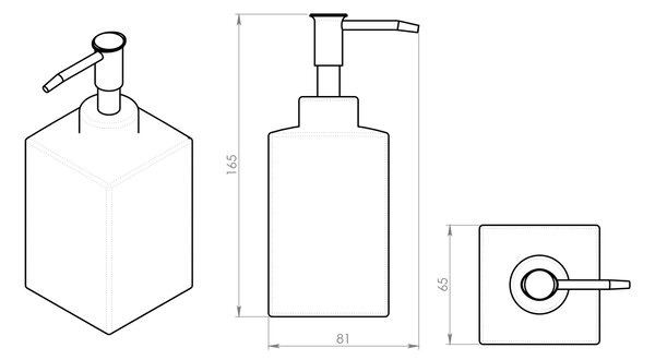 Aqualine Aqualine, dozator de săpun pe picioare VERBENA, ceramică, VE81