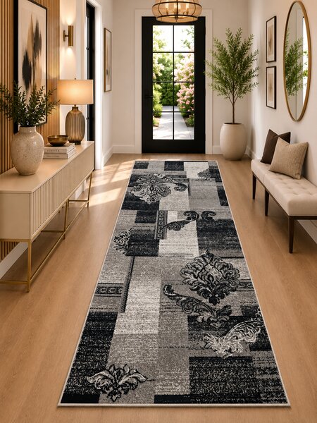 Traversa Covor, Cappuccino 16009, Gri, Latime 100 cm, Diverse Lungimi, 1700 gr mp