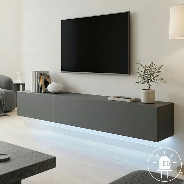 Comoda, Rival, Antracit, 35x180x30 cm