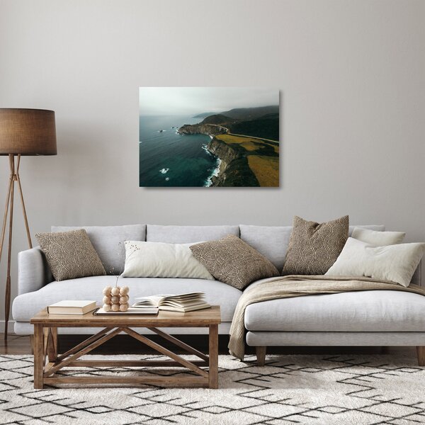 Tablou pe sticlă - Stânci în ocean (70x50 cm)
