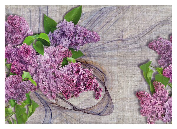 Tablou pe sticlă - Flori de liliac (70x50 cm)