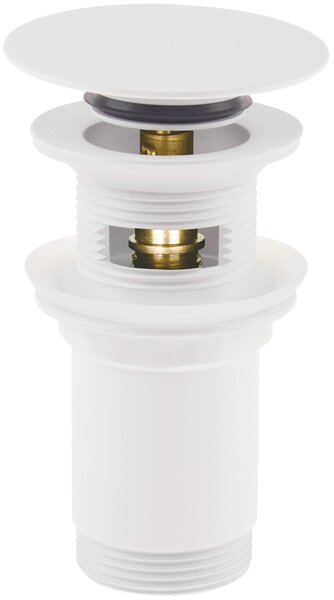 Deante Click-Clack, dop de scurgere universal pentru chiuvetă cu carcasă metalică, alb, DEA-NHC_A10U