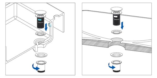 Deante Click-Clack, dop de scurgere universal pentru chiuvetă cu carcasă metalică, alb, DEA-NHC_A10U