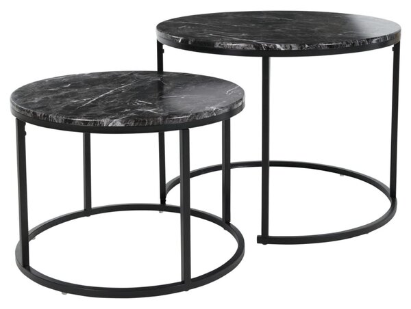 H&S Collection Set de masă laterală, 2 piese, negru NB1510020