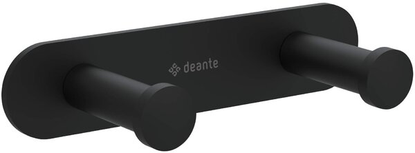 Deante Jasmin, cârlig dublu pentru prosoape, negru mat, DEA-ADJ_N12L