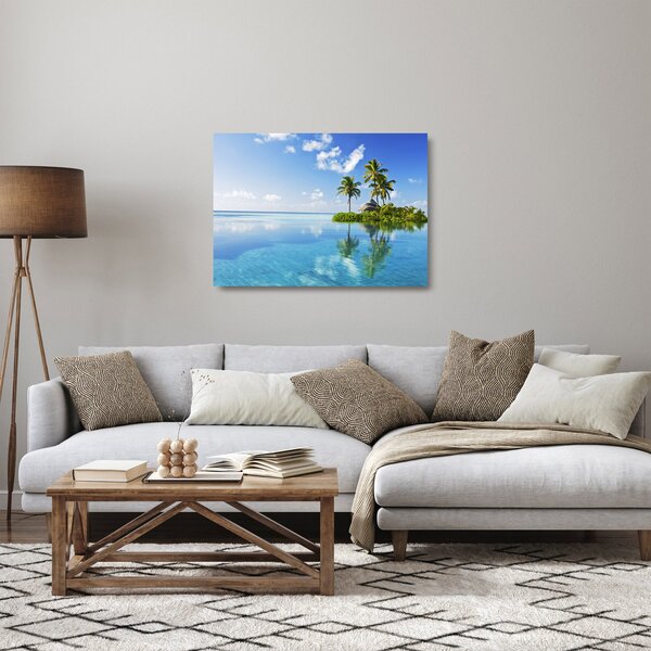 Tablou pe sticlă - Insula tropicală (70x50 cm)