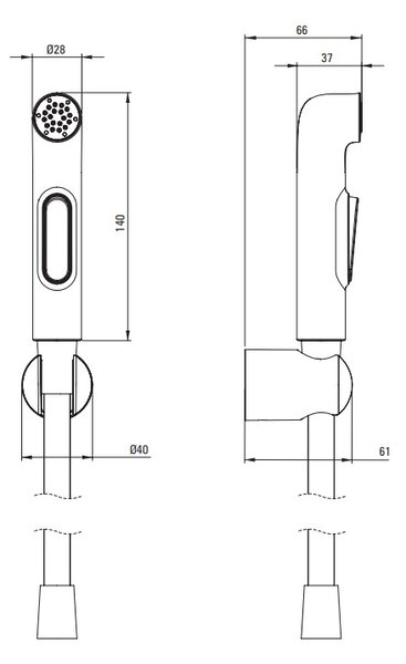 Set bideu Deante point, crom, DEA-ANW_061B