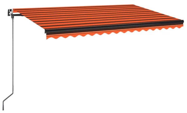 Copertină retractabilă manual, portocaliu/ maro, 450x350 cm
