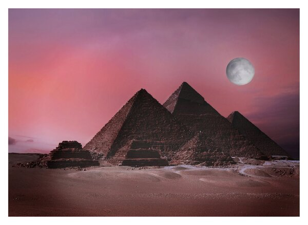 Tablou pe sticlă - Piramidă, Giza, Egipt (70x50 cm)