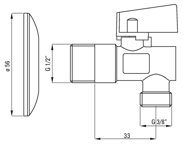 Deante Deante, robinet de colt cu filtru 1/2" - 3/8", VFA_B62K