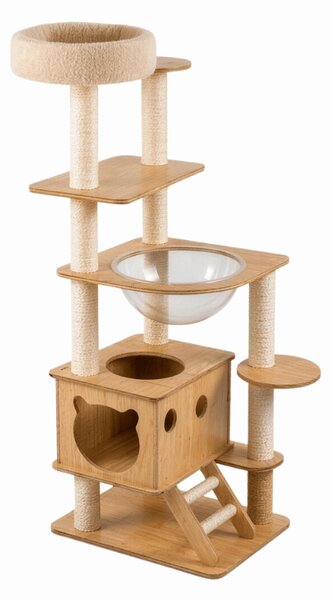 Ansamblu de joaca pentru pisici HAPPY CAT 147x40x40 cm, bej