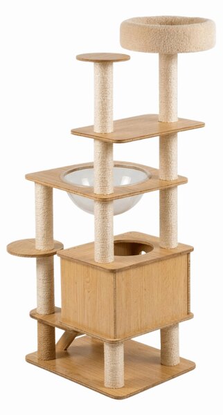 Ansamblu de joaca pentru pisici HAPPY CAT 147x40x40 cm, bej