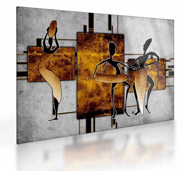 Tablou pe sticlă - Motiv cultura africană (70x50 cm)