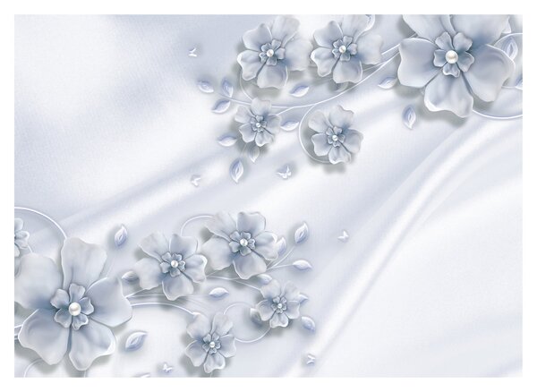 Tablou pe sticlă - Design flori (70x50 cm)