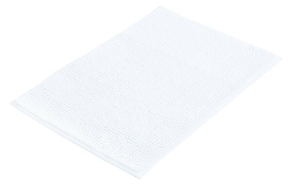 BISK Erga Basic, covoraș de baie 60x40 cm, model 6 Chenille Rolled, alb, ERG-08146