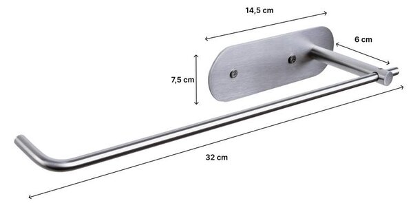Erga Cesto, suport pentru prosoape de hârtie de bucătărie 32 cm, oțel inoxidabil, ERG-YKA-CH.CESTO