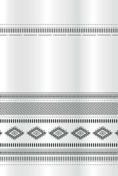BISK Erga Etno, perdea de duș 180x200cm, poliester, alb-negru, ERG-08178