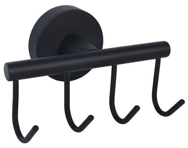 BISK Erga FOR YOU, suport pentru prosoape cu 4 cârlige, negru mat, ERG-08258