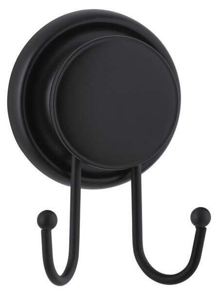 Erga Gavi, 2 carlige pentru prosoape pe ventuza, negru mat, ERG-YKA-CH.GAVI-H2-BLK