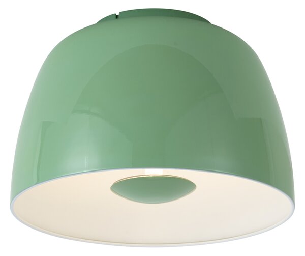 Plafonieră retro verde cu interior alb - Vera