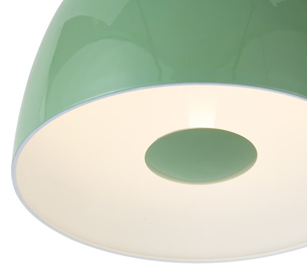 Plafonieră retro verde cu interior alb - Vera