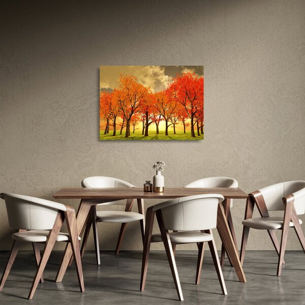 Tablou pe sticlă - Toamna (70x50 cm)