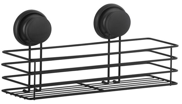 Erga Gavi, raft baie, cos baie pe ventuza 32x10x8 cm, negru mat, ERG-YKA-CH.GAVI-KPL-BLK