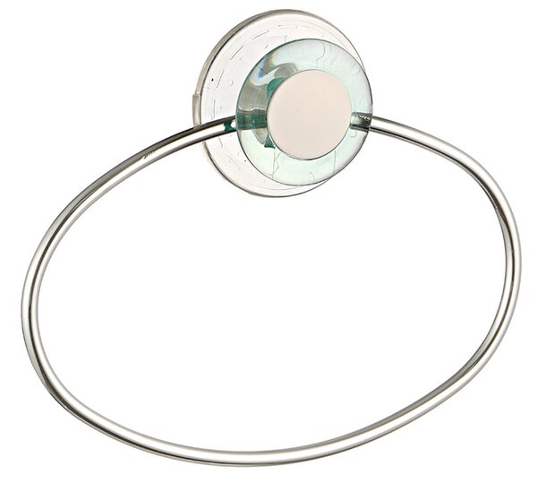 BISK Erga GECO, suport inel pentru prosoape pentru ventuze, transparent-crom, ERG-06723