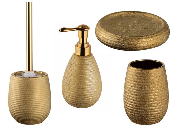 BISK Erga Gold, cupă pentru periuță de dinți în picioare, structurată în aur, ERG-06303
