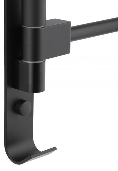 Erga Kamer, suport pentru prosoape cu 5 brațe 45x37 cm, negru mat, ERG-YKA-CH.KAMER-BLK